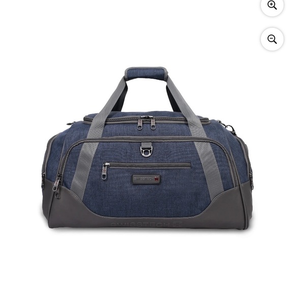 SwissTech Excursion Blue 24" Travel Duffel 24 X 10.5 X 12 With Shoulder Strap - Picture 3 of 8